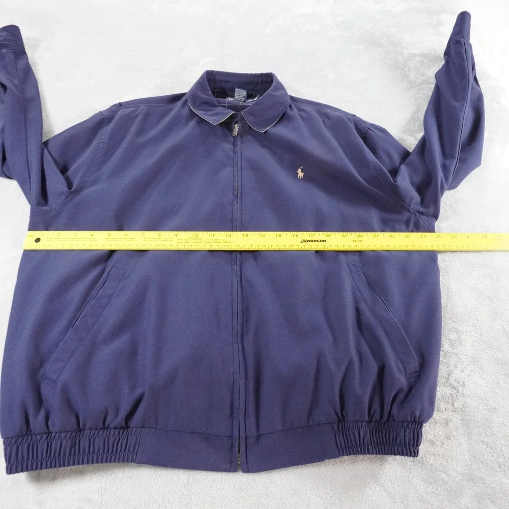 Polo Ralph Lauren Harrington Jacket Blue Vtg 90s Heritage Classic Designer Large